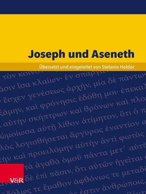 cover image of Joseph und Aseneth